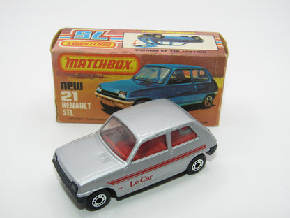 Matchbox Superfast No 21C Renault 5TL Le Car FLAT GREY Base