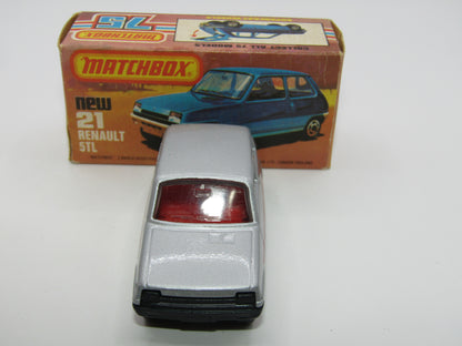 Matchbox Superfast No 21C Renault 5TL Le Car FLAT GREY Base