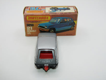 Matchbox Superfast No 21C Renault 5TL Le Car FLAT GREY Base