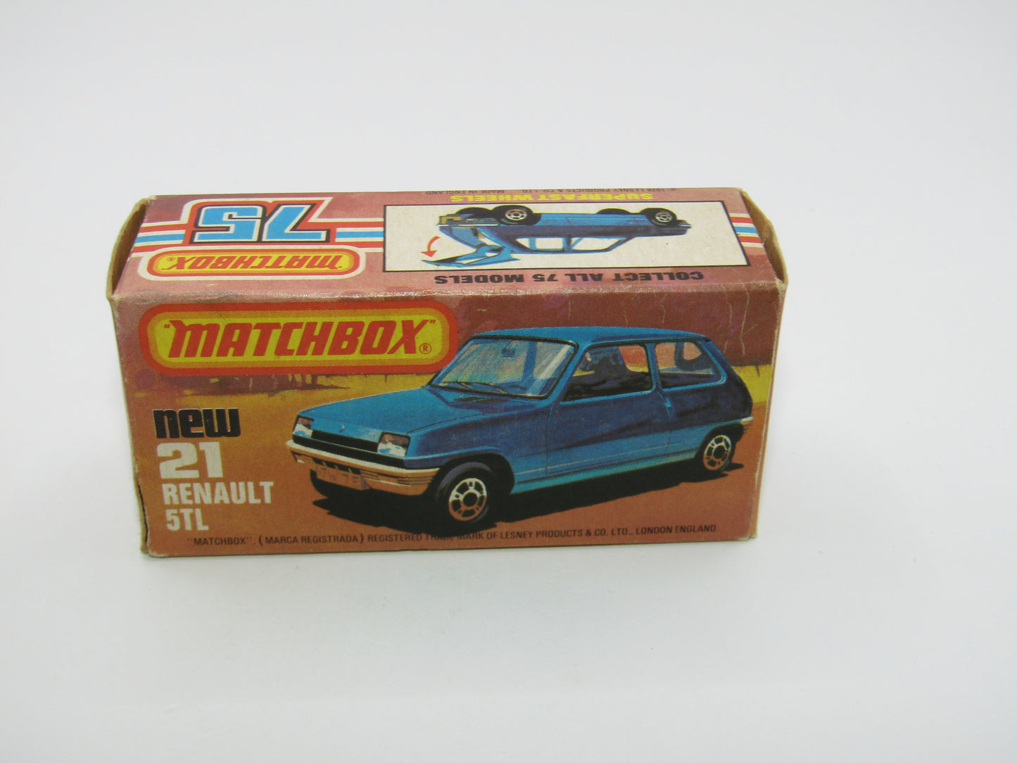 Matchbox Superfast No 21C Renault 5TL Le Car FLAT GREY Base