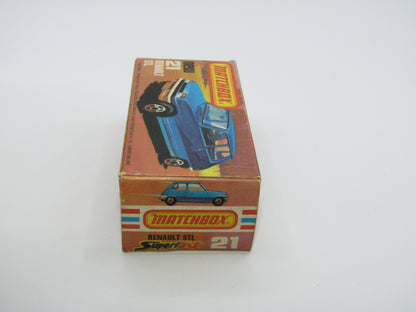 Matchbox Superfast No 21C Renault 5TL Le Car FLAT GREY Base