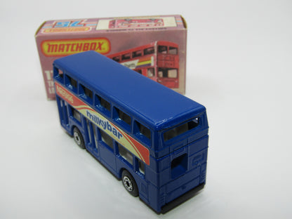 Matchbox Superfast No 17C London Bus, Blue, Nestle Milky Bar, Lesney England Base