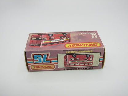Matchbox Superfast No 17C London Bus, Blue, Nestle Milky Bar, Lesney England Base