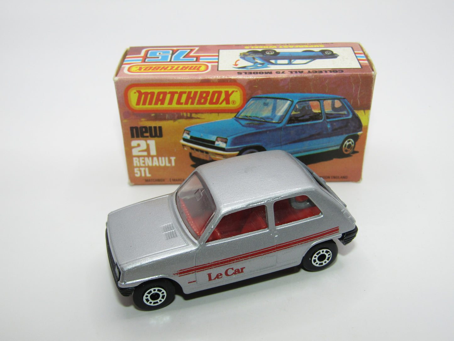 Matchbox Superfast No 21C Renault 5TL Le Car METALLIC CHARCOAL Base