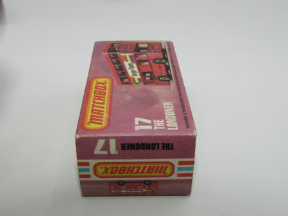 Matchbox Superfast No 17C London Bus, Blue, Rowntrees Fruit Gums, Lesney England Base