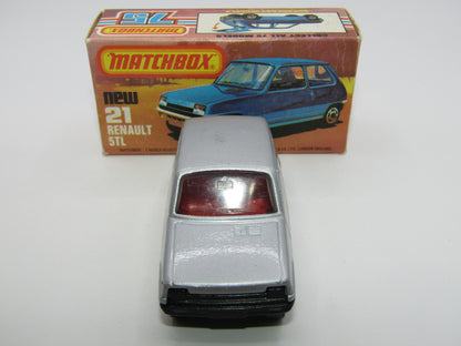 Matchbox Superfast No 21C Renault 5TL Le Car METALLIC CHARCOAL Base