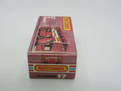 Matchbox Superfast No 17C London Bus, Blue, Rowntrees Fruit Gums, Lesney England Base