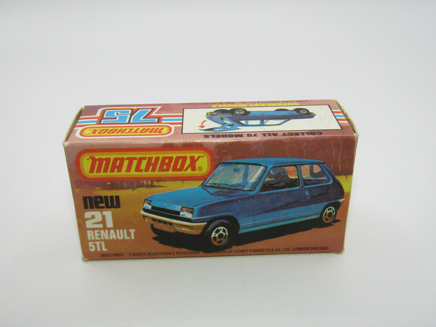 Matchbox Superfast No 21C Renault 5TL Le Car METALLIC CHARCOAL Base