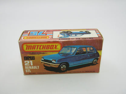 Matchbox Superfast No 21C Renault 5TL Le Car METALLIC CHARCOAL Base