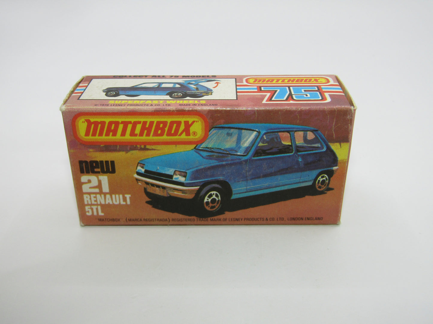 Matchbox Superfast No 21C Renault 5TL Le Car METALLIC CHARCOAL Base