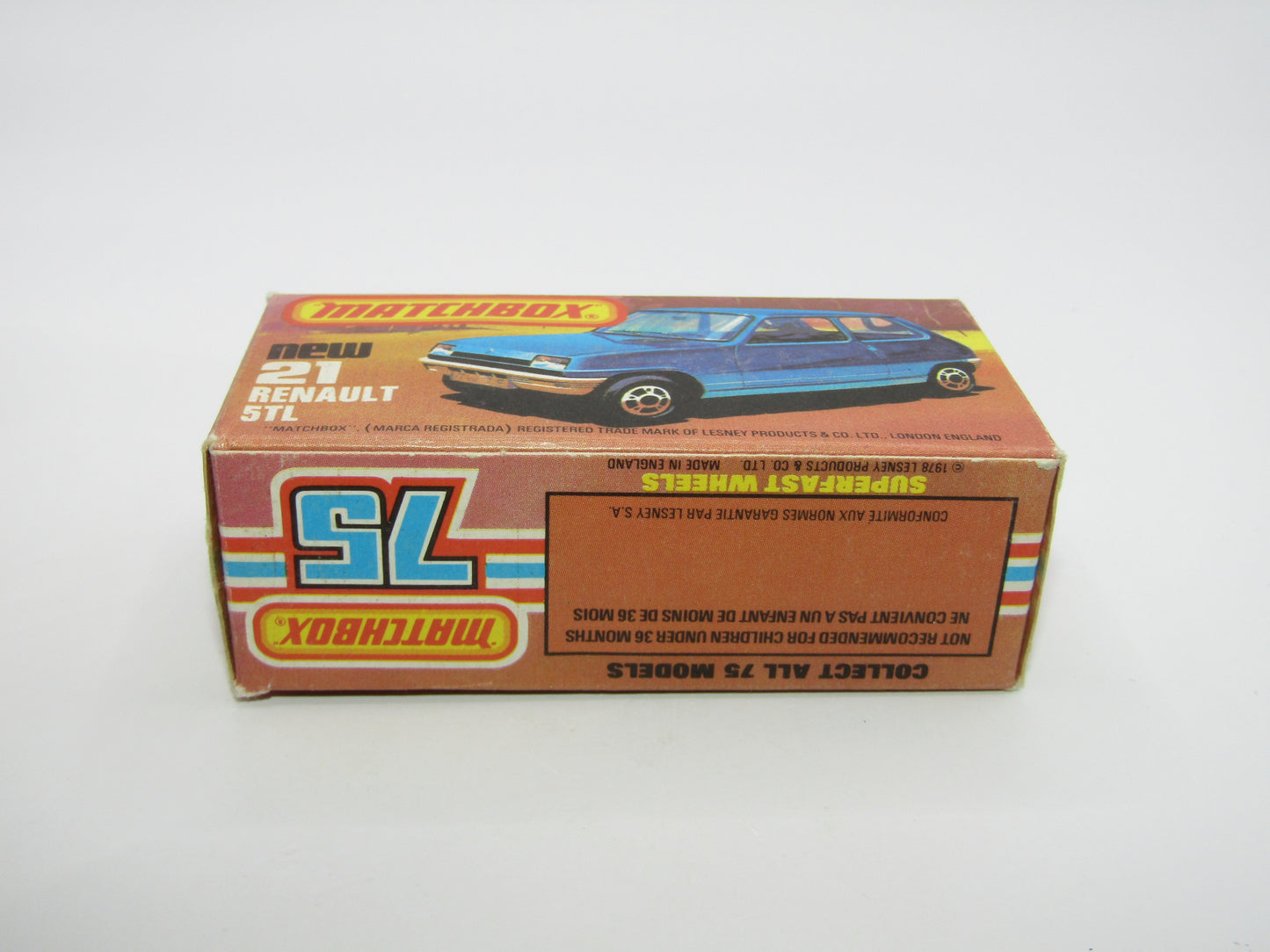 Matchbox Superfast No 21C Renault 5TL Le Car METALLIC CHARCOAL Base