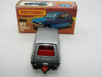 Matchbox Superfast No 21C Renault 5TL Le Car  BLACK HUBS Blue Grey Base