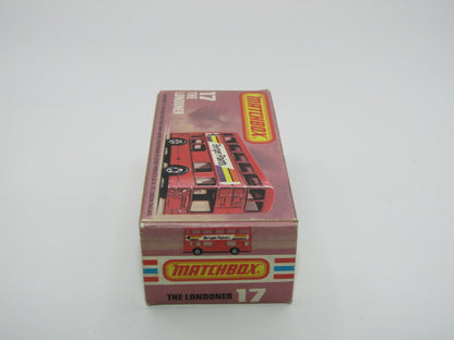 Matchbox Superfast No 17C London Bus, Green, Rowntrees Fruit Gums, Lesney England Base