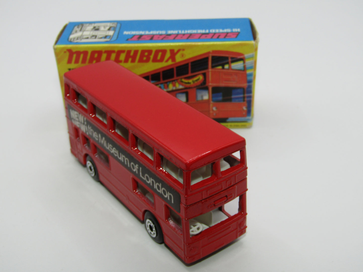 Matchbox Superfast No 17B The Londoner Jacobs, Museum of London, Dot Dash Wheels, Gloss Black Base