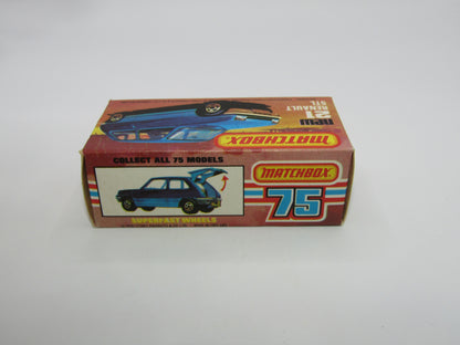 Matchbox Superfast No 21C Renault 5TL Le Car  BLACK HUBS Blue Grey Base
