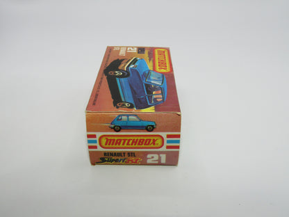 Matchbox Superfast No 21C Renault 5TL Le Car  BLACK HUBS Blue Grey Base
