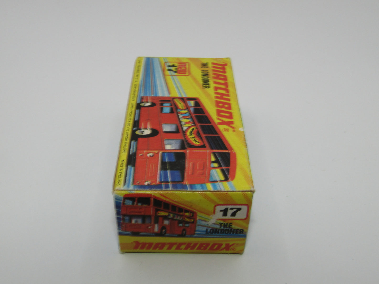 Matchbox Superfast No 17B The Londoner Jacobs, Museum of London, Dot Dash Wheels, Gloss Black Base
