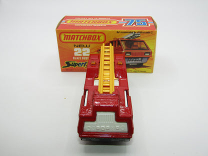 Matchbox Superfast No 22C Blaze Buster WHITE Interior 4 SPOKE Wheels