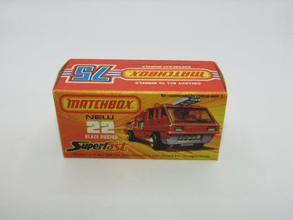 Matchbox Superfast No 22C Blaze Buster WHITE Interior 4 SPOKE Wheels