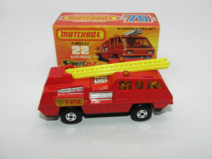 Matchbox Superfast No 22C Blaze Buster Chrome Interior 4 SPOKE Wheels