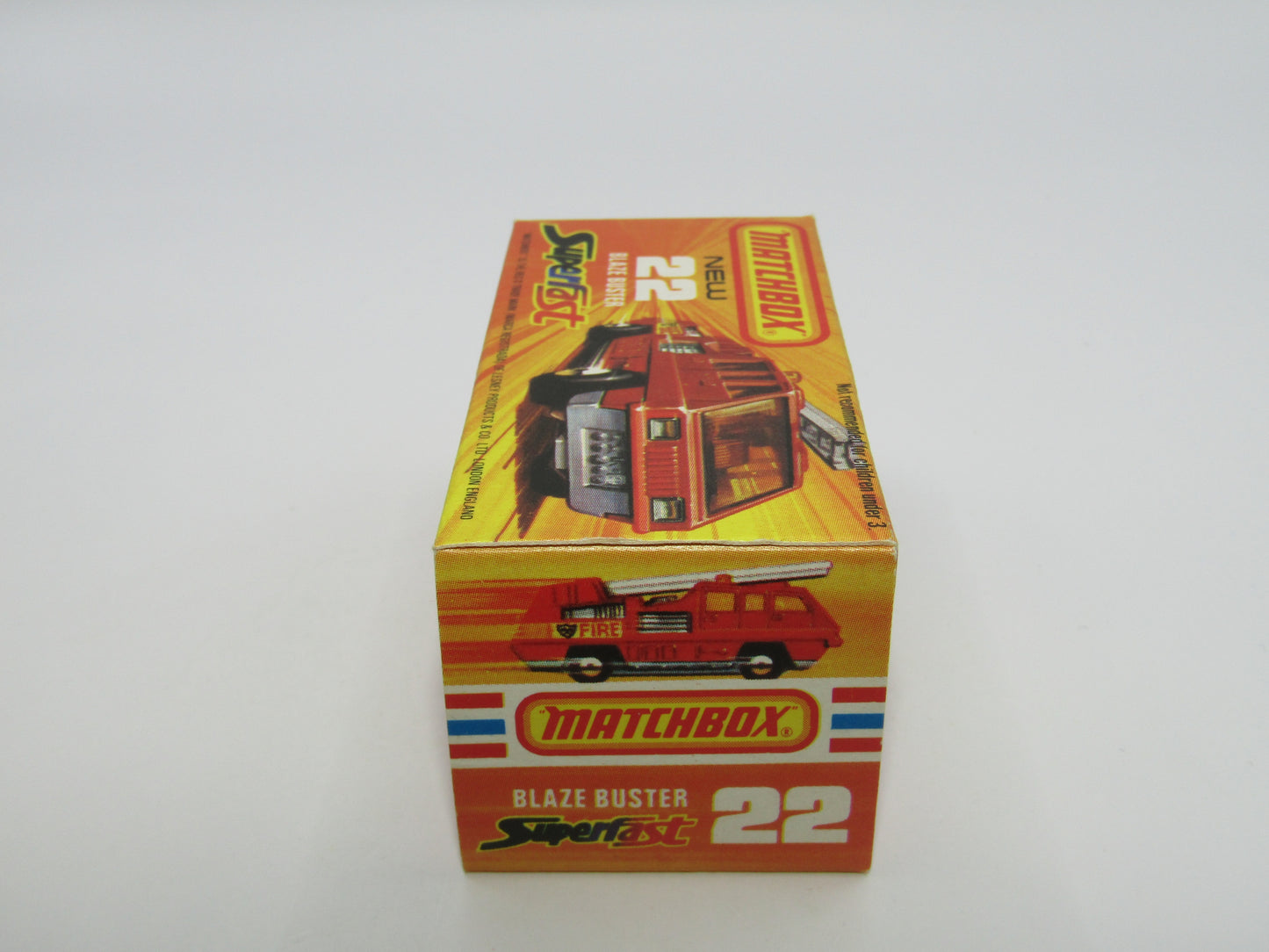 Matchbox Superfast No 22C Blaze Buster Chrome Interior 4 SPOKE Wheels