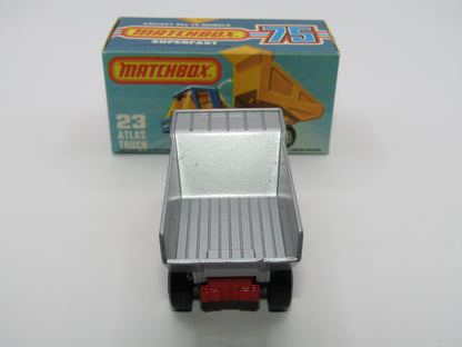 Matchbox Superfast No 23B Atlas Dump Truck Red Silver Dumper