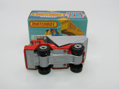 Matchbox Superfast No 23B Atlas Dump Truck Red Silver Dumper