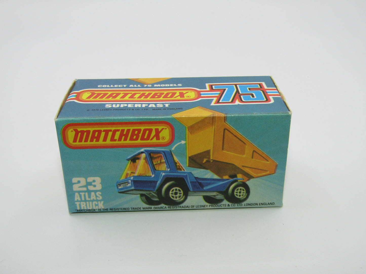 Matchbox Superfast No 23B Atlas Dump Truck Red Silver Dumper