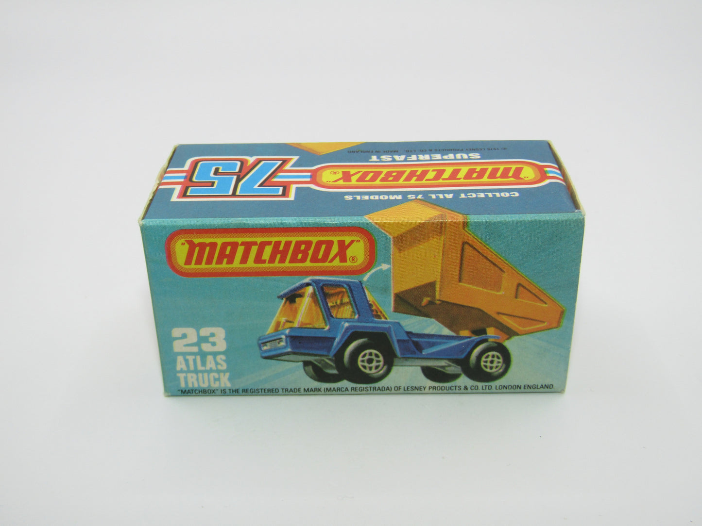 Matchbox Superfast No 23B Atlas Dump Truck Red Silver Dumper