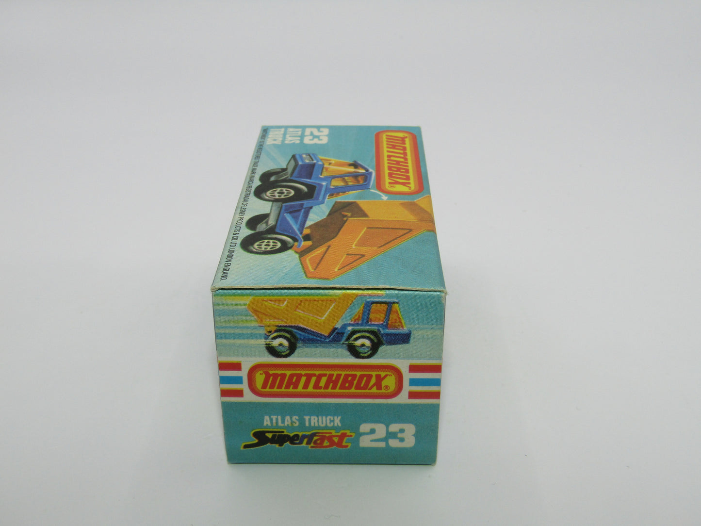 Matchbox Superfast No 23B Atlas Dump Truck Red Silver Dumper