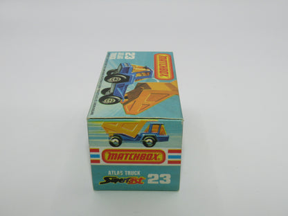 Matchbox Superfast No 23B Atlas Dump Truck Red Silver Dumper