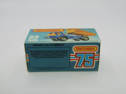Matchbox Superfast No 23B Atlas Dump Truck Red Silver Dumper