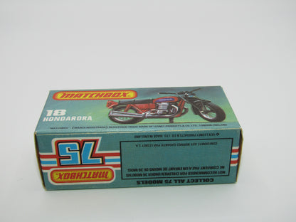 Matchbox Superfast No 18B Hondarora Motorcycle, Yellow, GREEN Rider