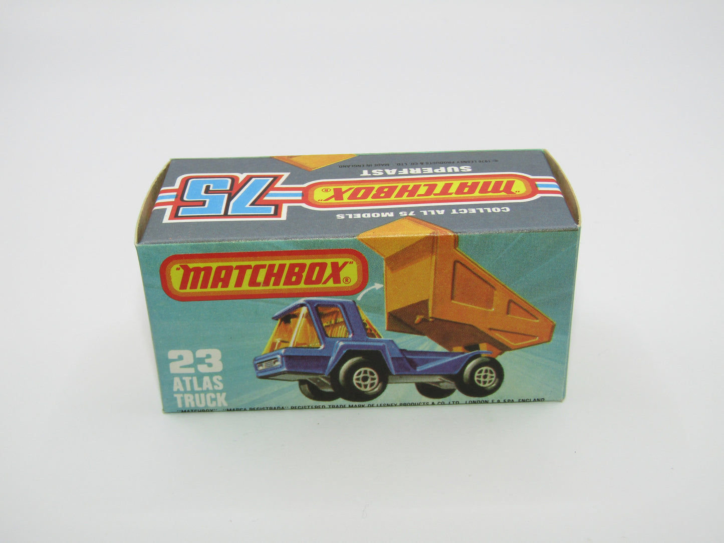 Matchbox Superfast No 23B Atlas Dump Truck Red BLACK Interior