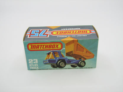 Matchbox Superfast No 23B Atlas Dump Truck Red BLACK Interior
