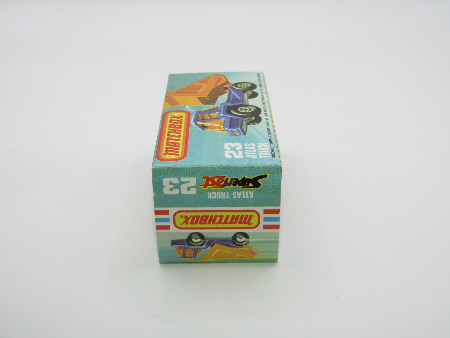 Matchbox Superfast No 23B Atlas Dump Truck Red BLACK Interior