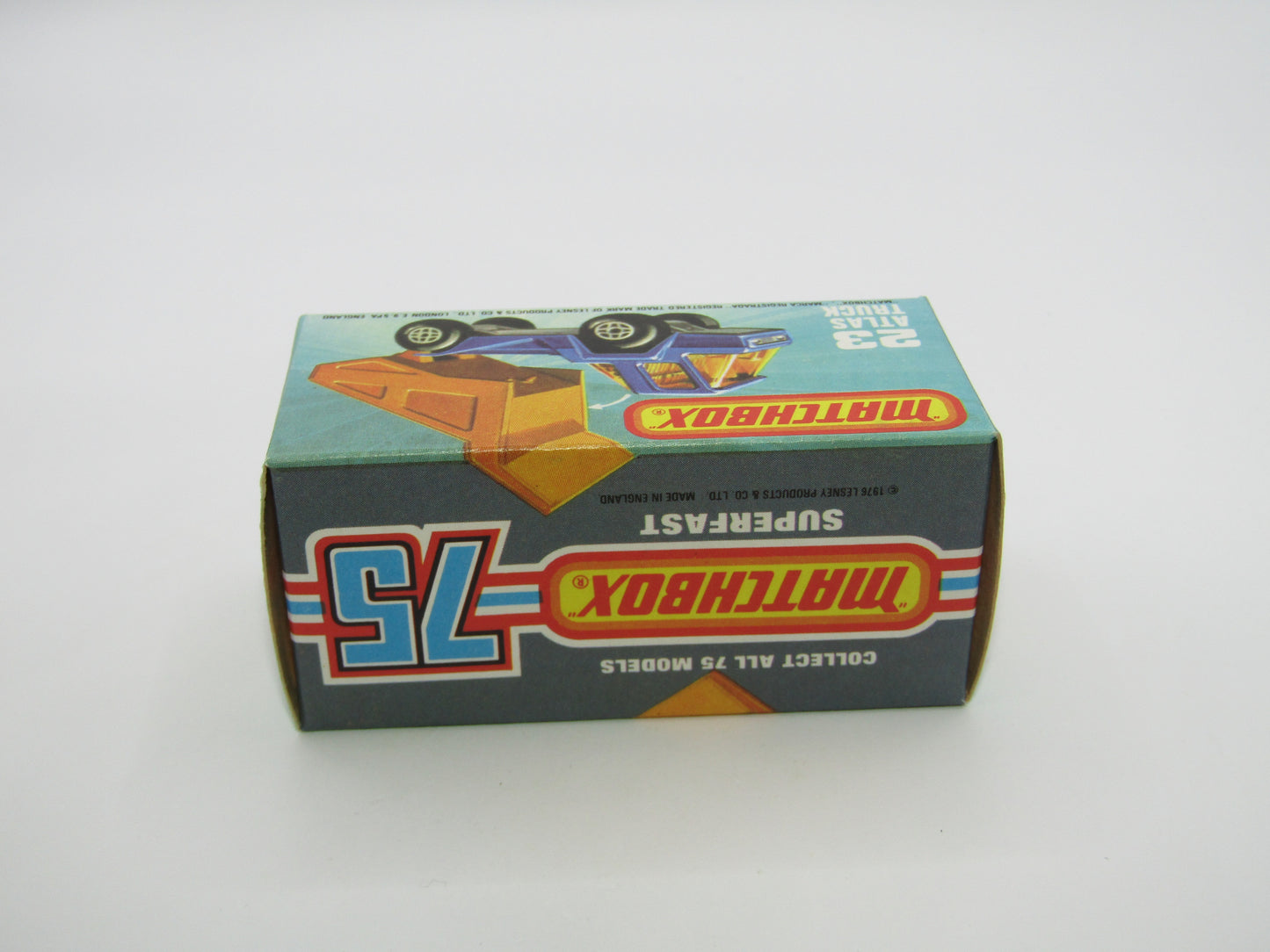 Matchbox Superfast No 23B Atlas Dump Truck Red BLACK Interior