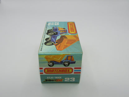 Matchbox Superfast No 23B Atlas Dump Truck Red BLACK Interior