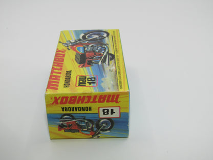 Matchbox Superfast No 18B Hondarora Motorcycle, Orange, Chrome Handlebars