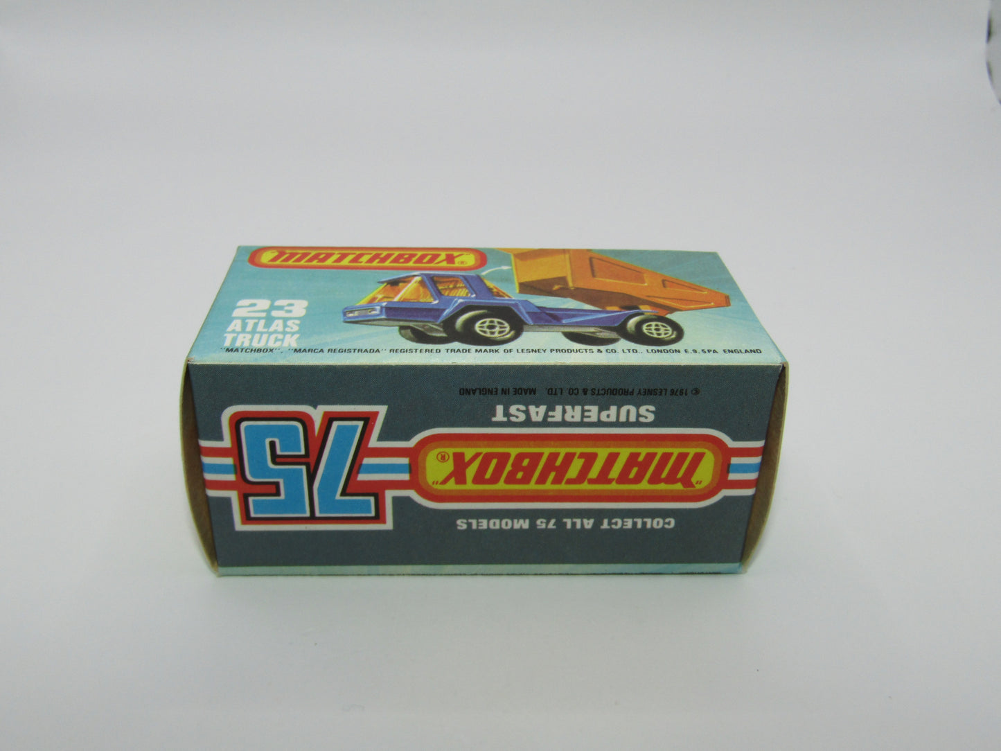Matchbox Superfast No 23B Atlas Dump Truck Red BLACK Interior