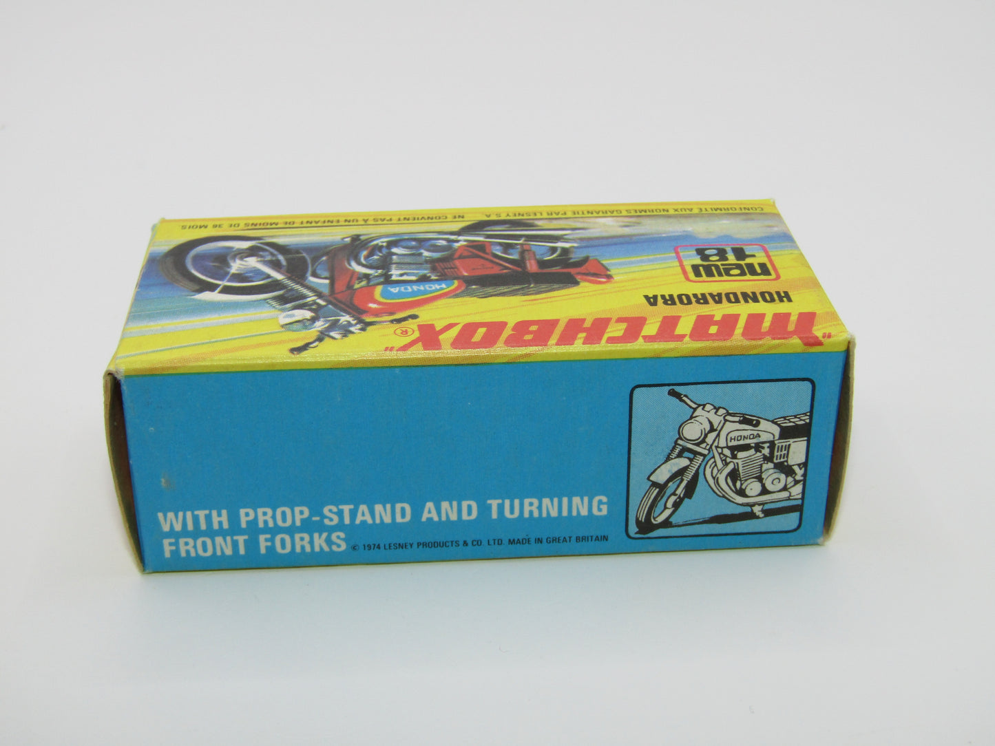 Matchbox Superfast No 18B Hondarora Motorcycle, Orange, Chrome Handlebars