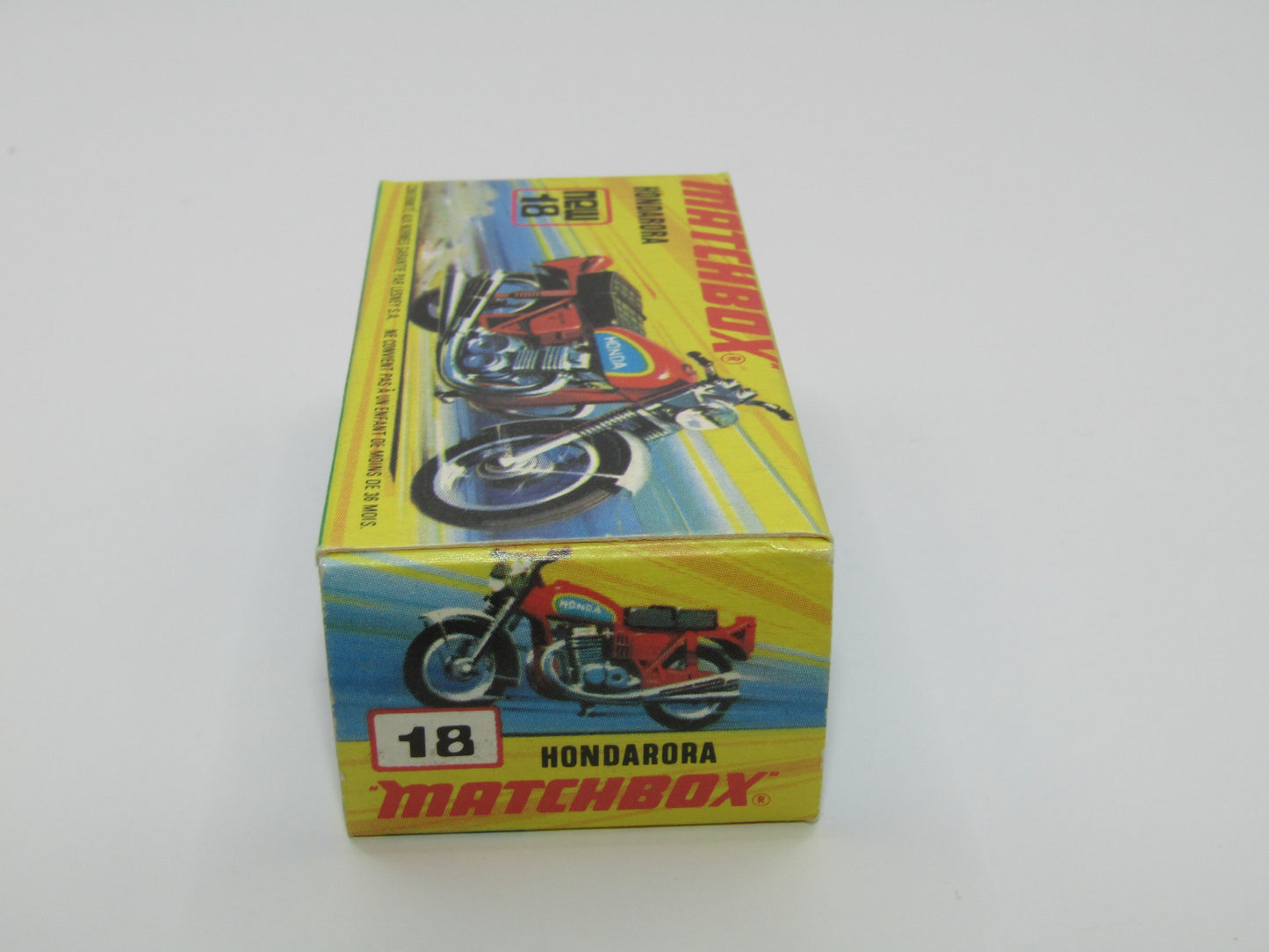 Matchbox Superfast No 18B Hondarora Motorcycle, Orange, Chrome Handlebars