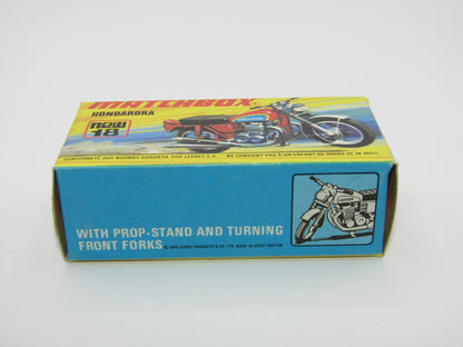 Matchbox Superfast No 18B Hondarora Motorcycle, Orange, Chrome Handlebars