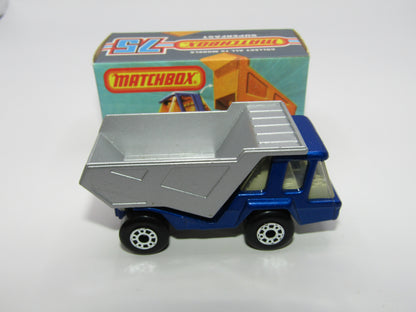 Matchbox Superfast No 23B Atlas Dump Truck Blue SILVER Dumper