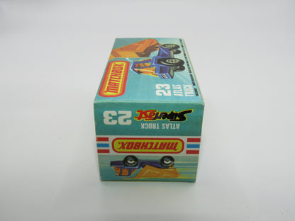 Matchbox Superfast No 23B Atlas Dump Truck Blue SILVER Dumper