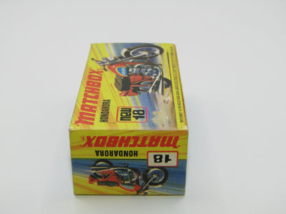 Matchbox Superfast No 18B Hondarora Motorcycle, Red, CHROME Handlebars, Wire Wheels