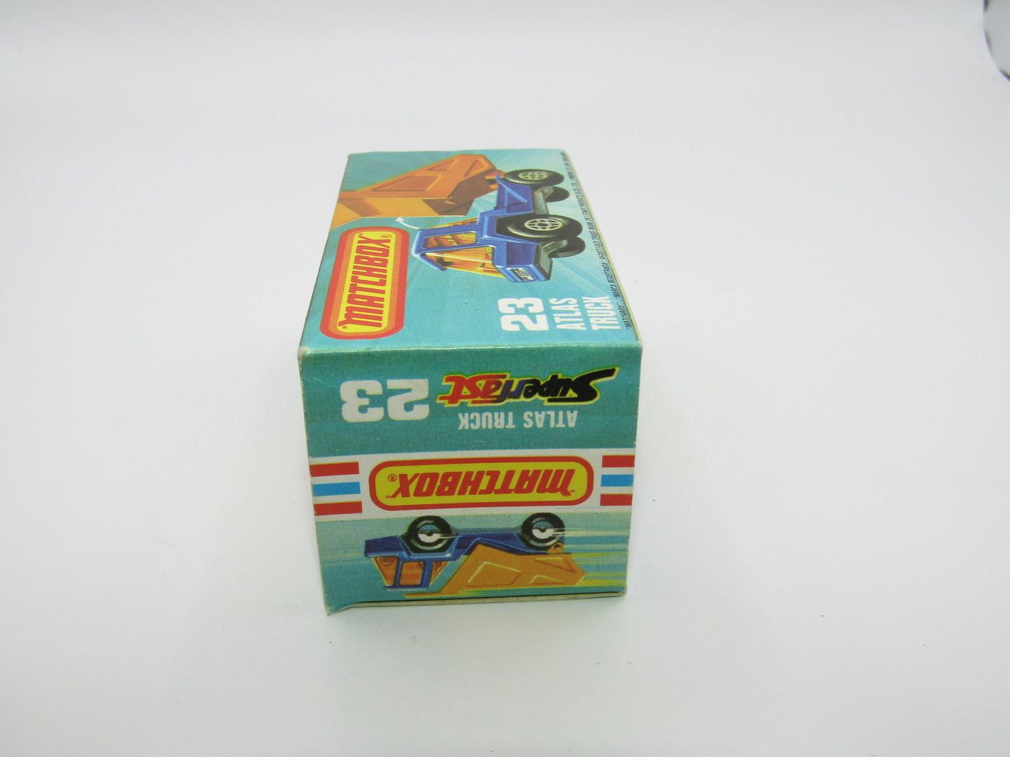 Matchbox Superfast No 23B Atlas Dump Truck Blue ORANGE Interior