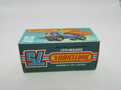 Matchbox Superfast No 23B Atlas Dump Truck Blue ORANGE Interior
