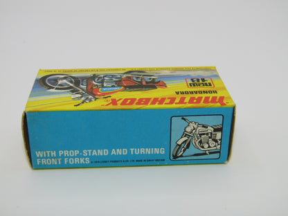 Matchbox Superfast No 18B Hondarora Motorcycle, Red, NO LABELS, MAG Wheels