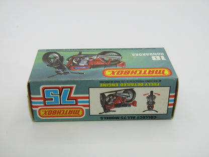 Matchbox Superfast No 18B Hondarora Motorcycle, Light Red, No Labels, Wire Wheels